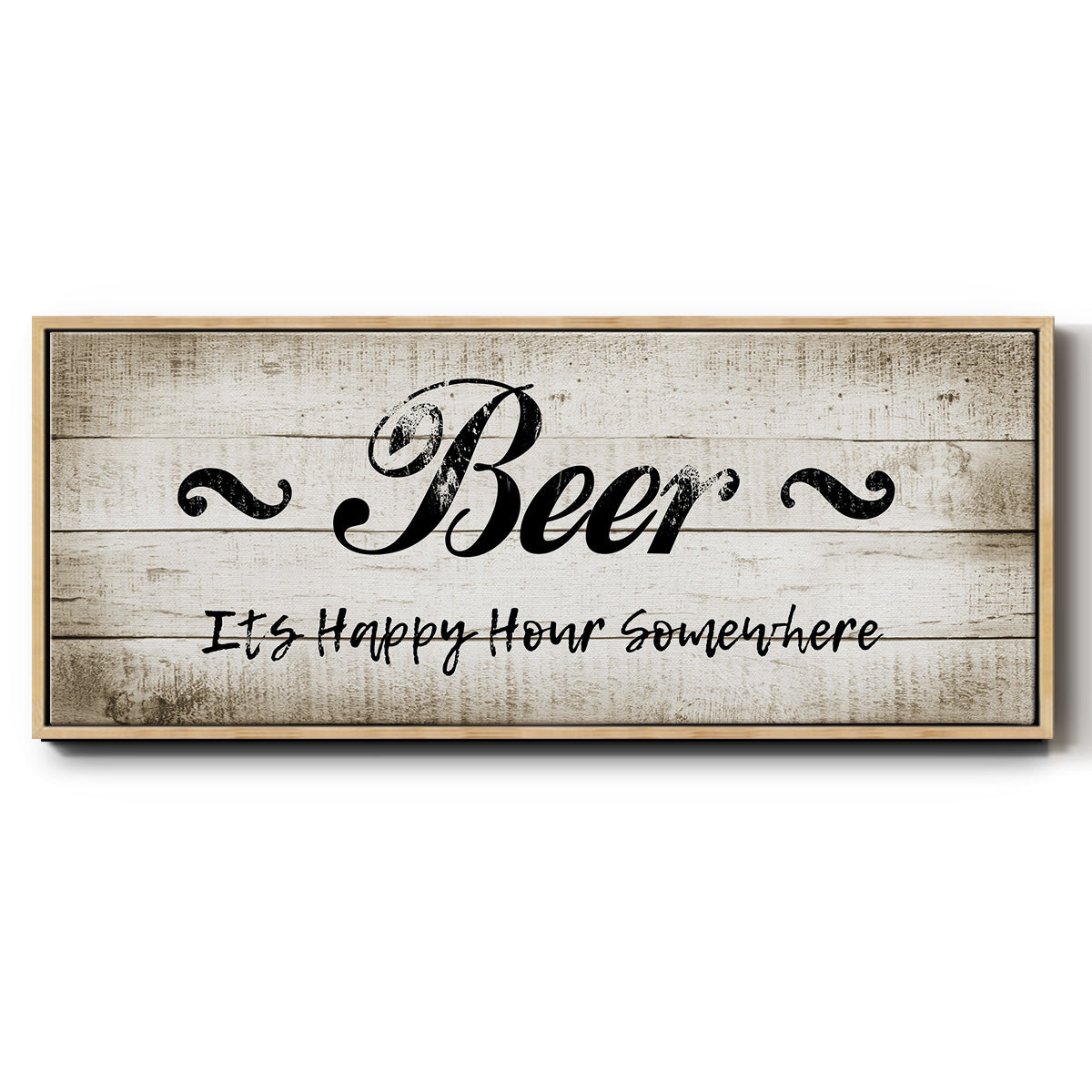 Beer Happy Hour - Floater Framed Canvas Print