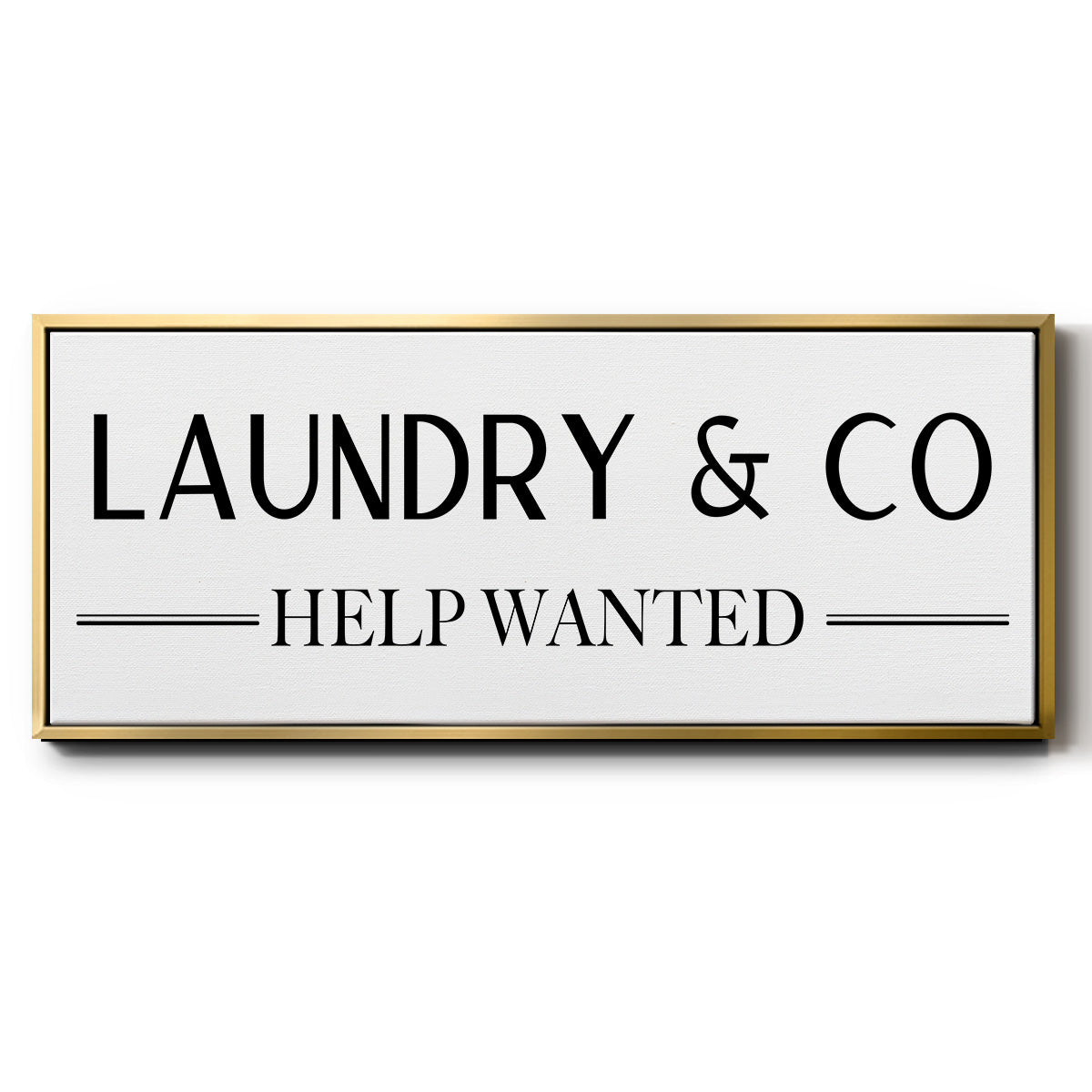 Help Wanted - Floater Framed Canvas Print