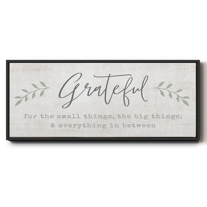 Grateful for Everything - Floater Framed Canvas Print