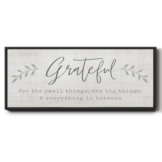 Grateful for Everything - Floater Framed Canvas Print