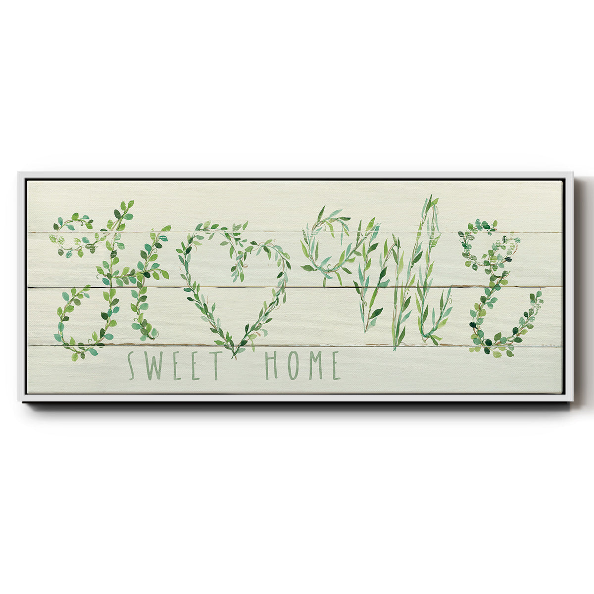 Shiplap Vines Home - Floater Framed Canvas Print