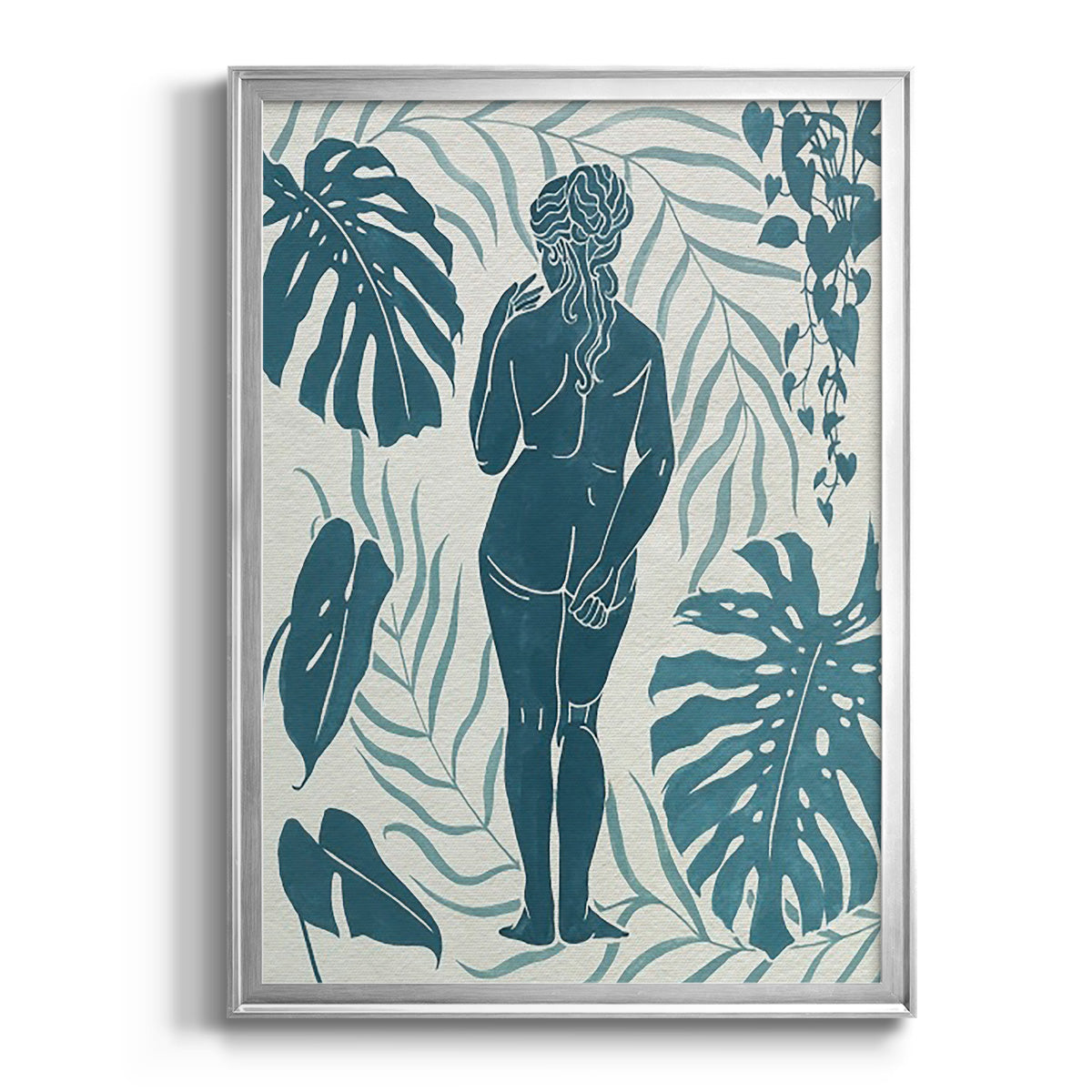 Moon Gazer III - Modern Framed Canvas Print