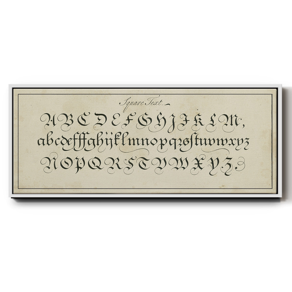 Manuscript Sampler III - Floater Framed Canvas Print