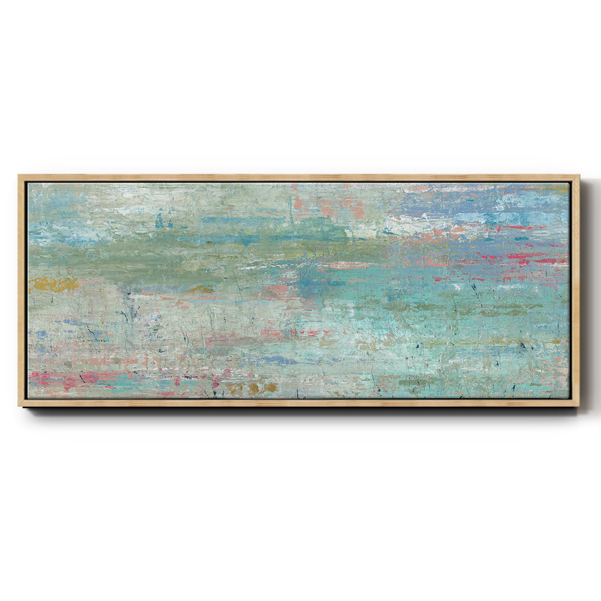 Pastel Watergarden - Floater Framed Canvas Print