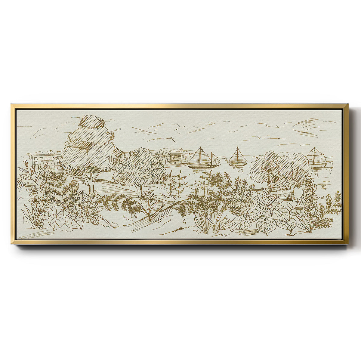 Autumn Landing I - Floater Framed Canvas Print