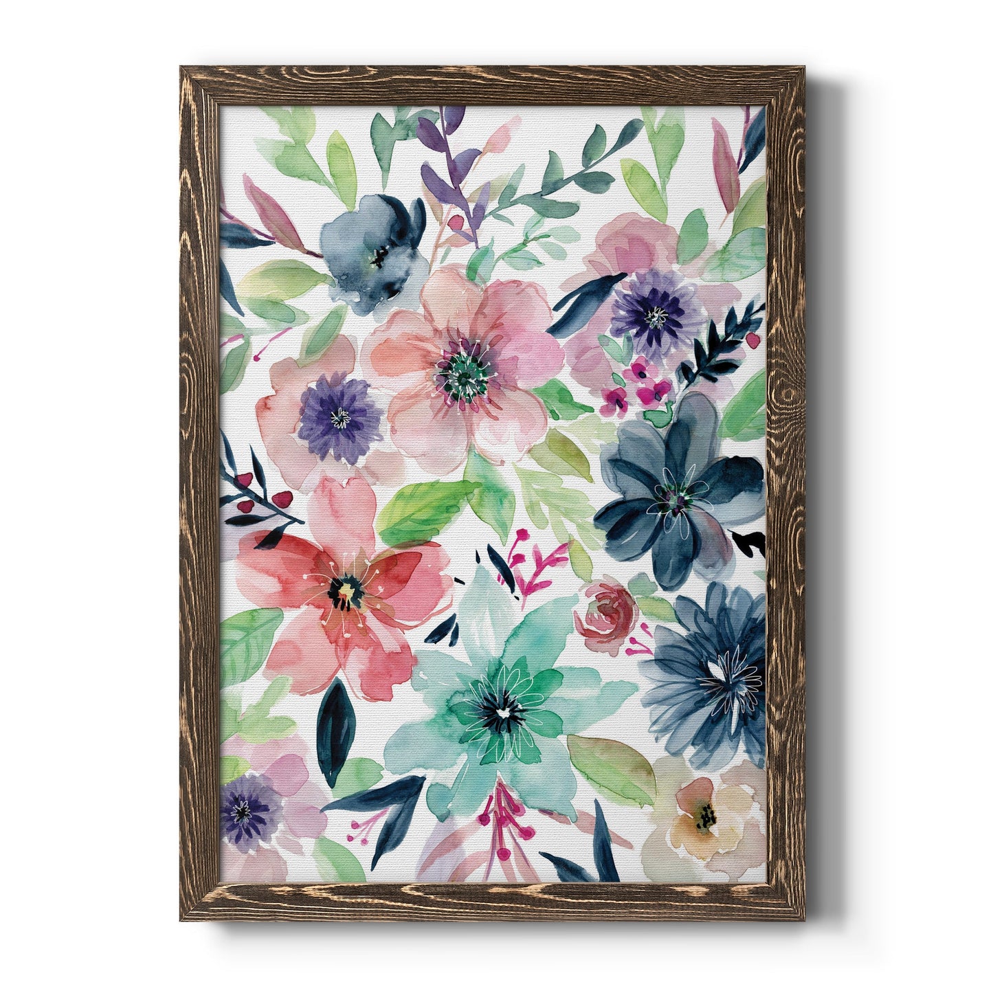 Cool and Serene - Barnwood Framed Canvas Print