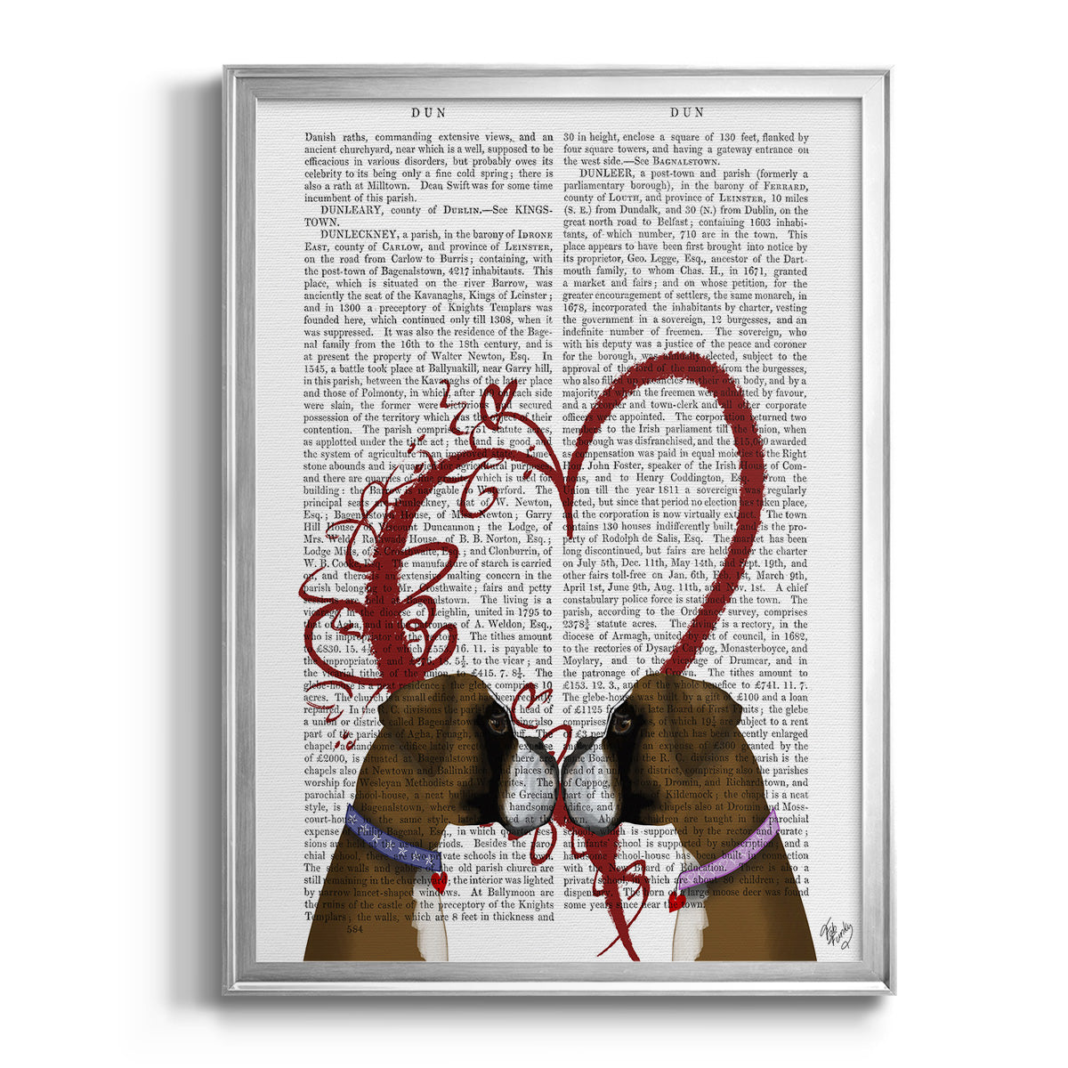 Boxer Love - Modern Framed Canvas Print