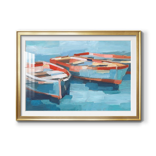 Primary Boats II - Modern Framed Art Print