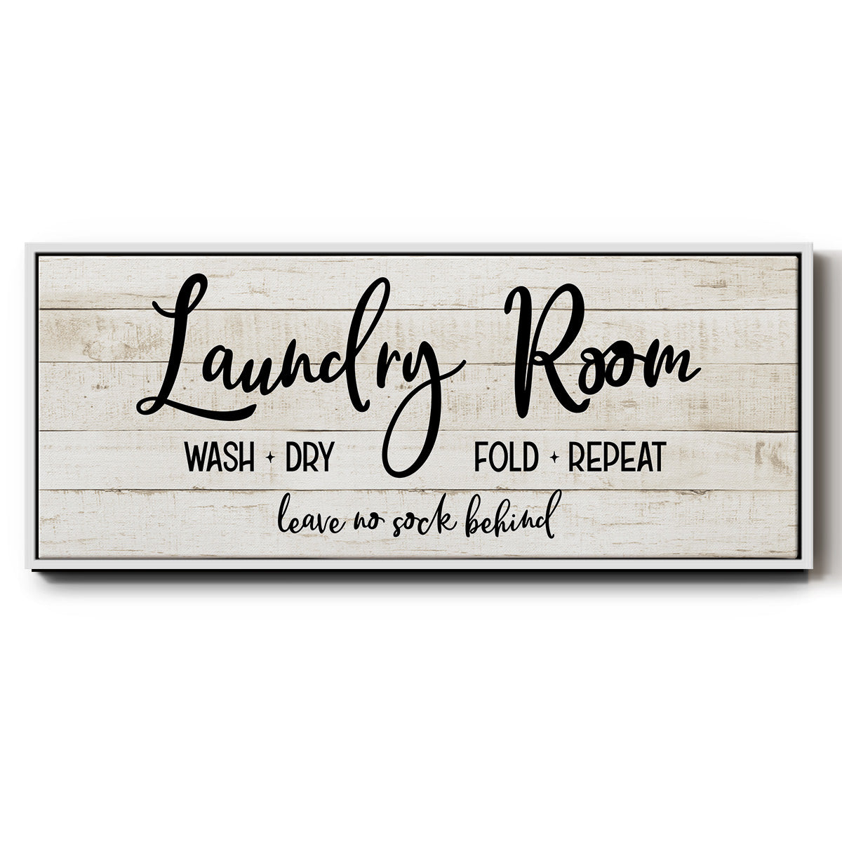 Leave No Sock Behind - Floater Framed Canvas Print