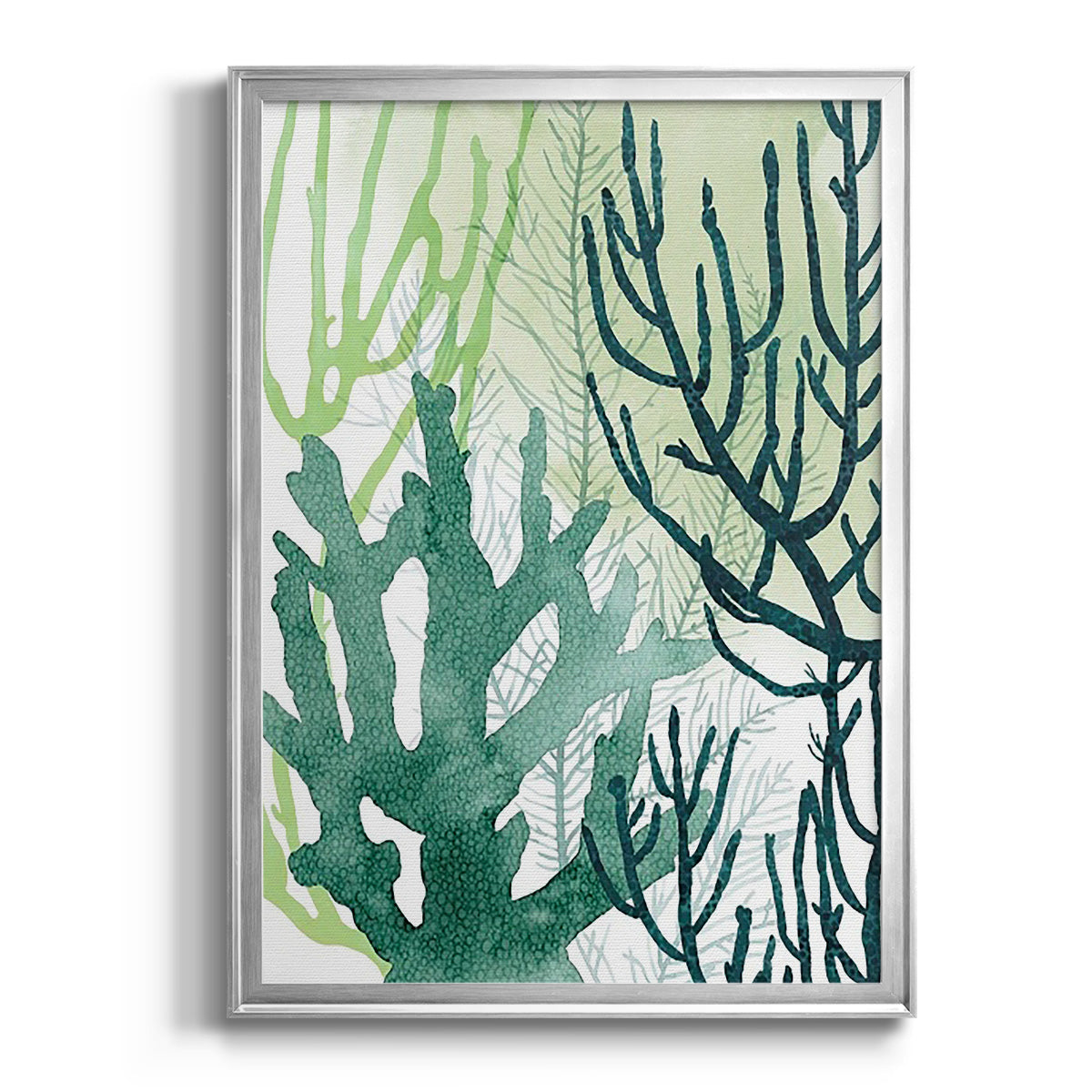 Textured Coral I - Modern Framed Canvas Print