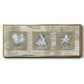 Burlap Music Ornaments - Floater Framed Canvas Print