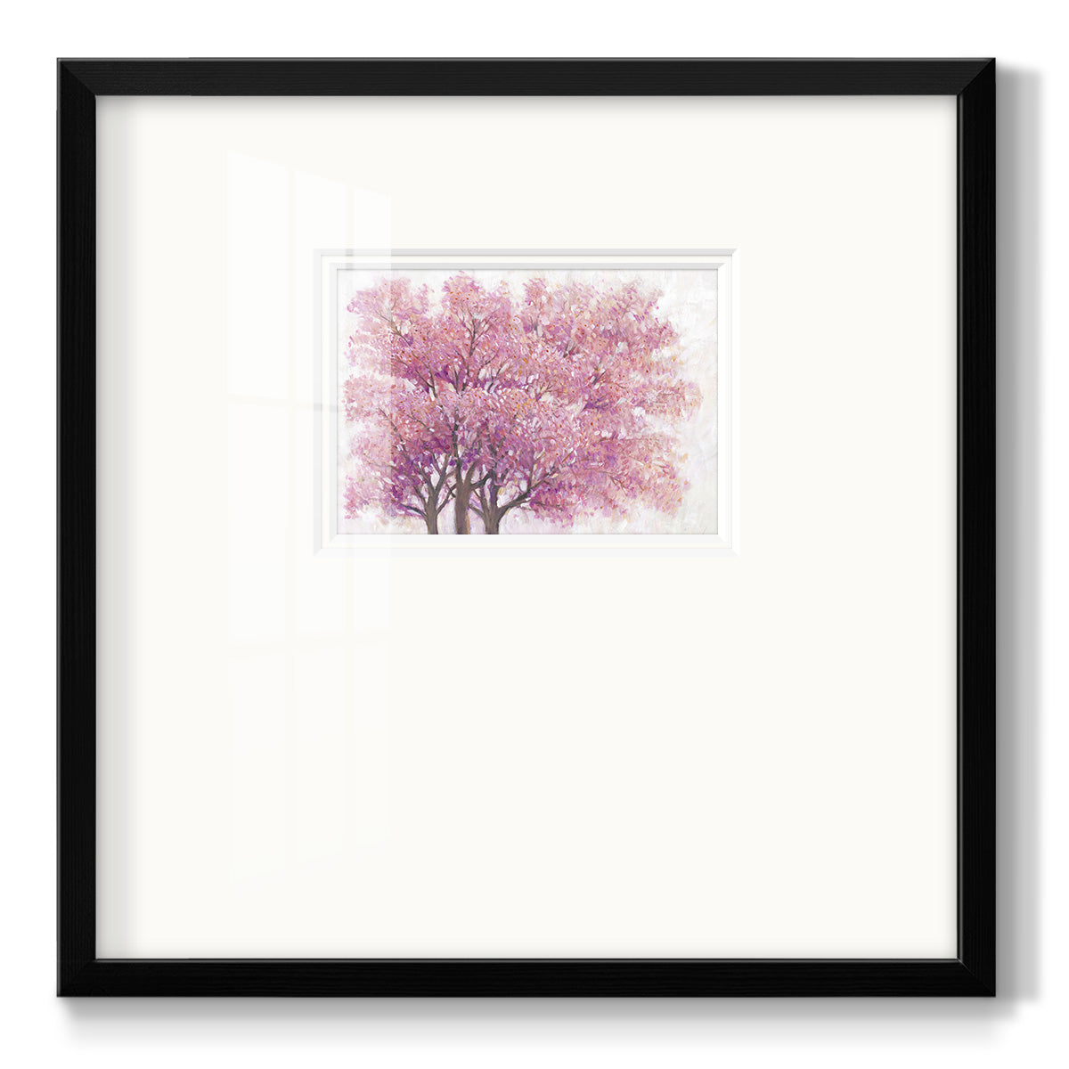 Pink Cherry Blossom Tree I Premium Framed Print Double Matboard