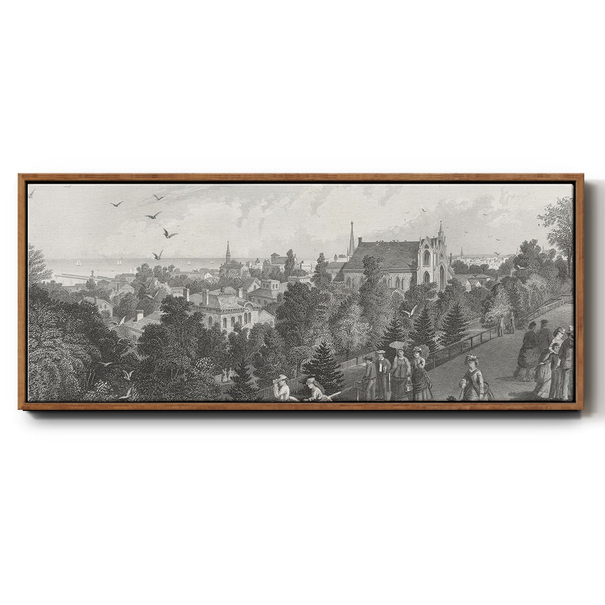 City of Cleveland - Floater Framed Canvas Print