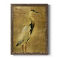 Gold Crane at Dusk I - Barnwood Framed Canvas Print