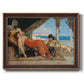Orientalist portrait scene by Jean-Joseph Benjamin-Constant printed on canvas in an ornate bronzed mahogany wood frame.