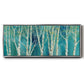 Birch on Blue - Floater Framed Canvas Print