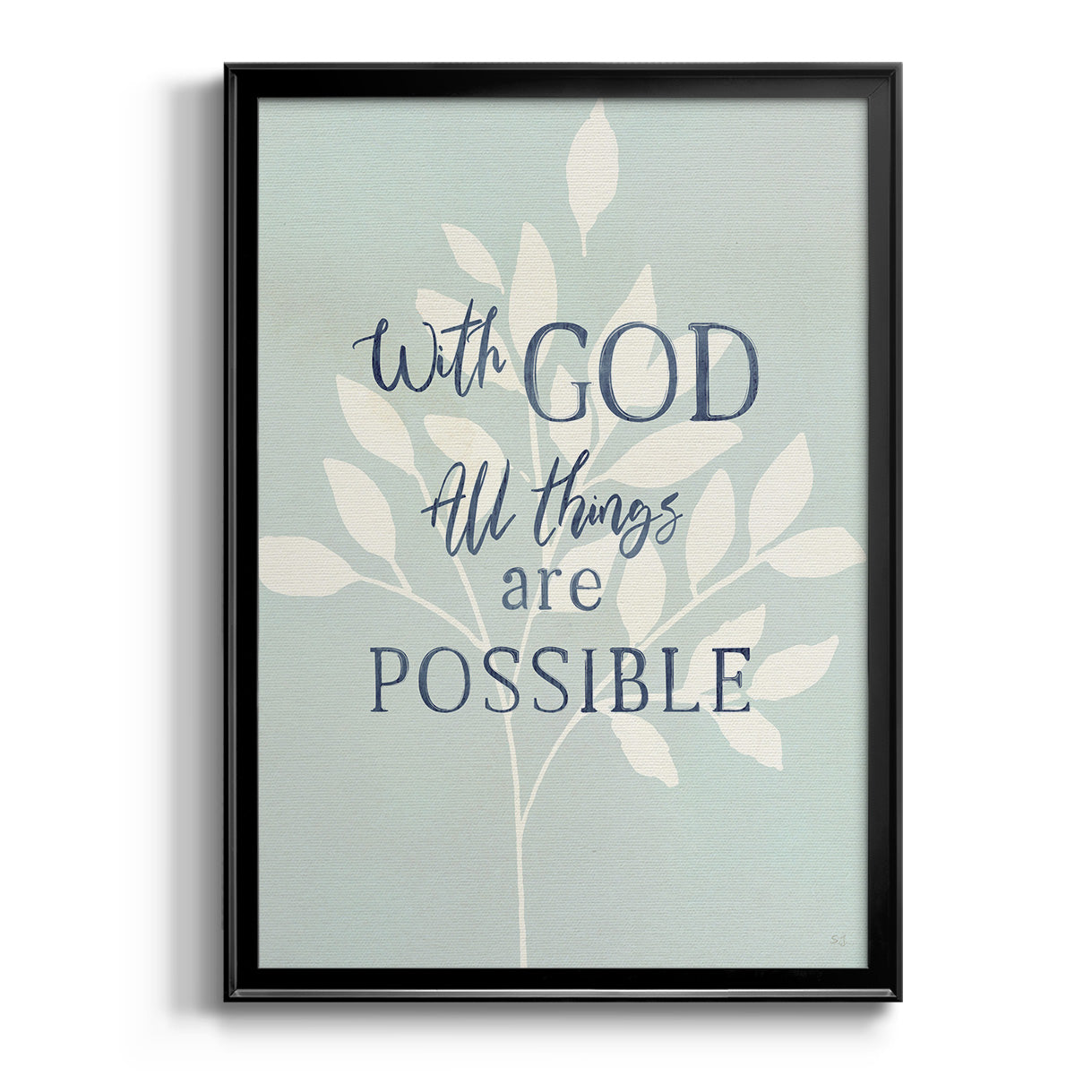 All Things - Modern Framed Canvas Print