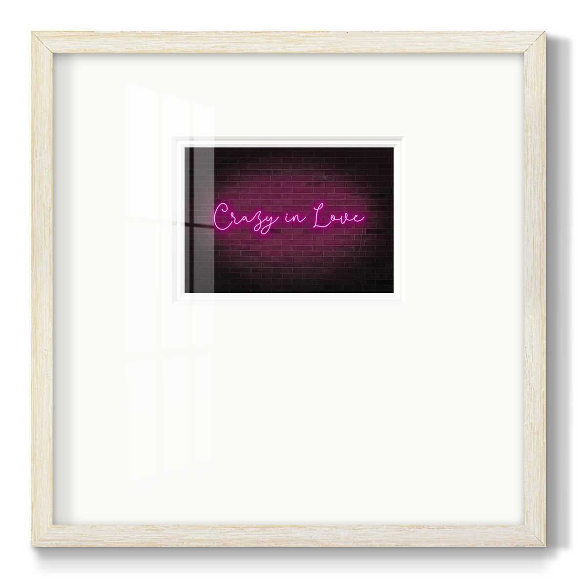 Neon Love II Premium Framed Print Double Matboard