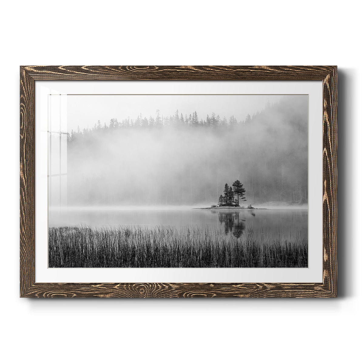 Island Fog - Barnwood Framed Art Print