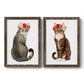 Flower Crown Cats I - Premium Framed Canvas 2 Piece Set - Ready to Hang