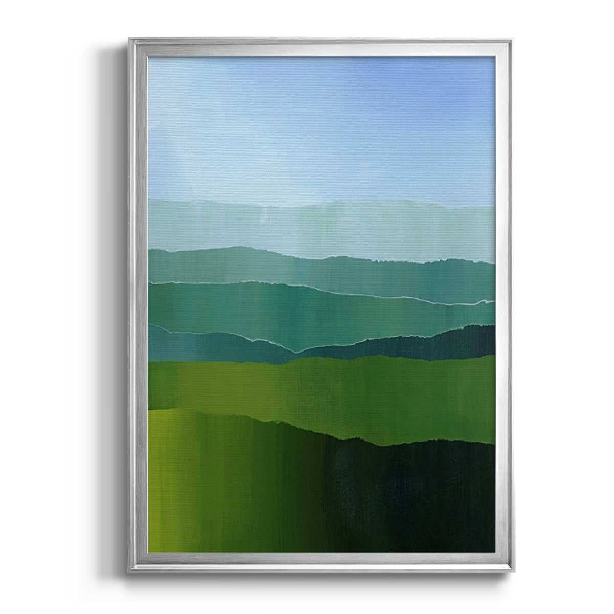 Blue Ridge Fade II - Modern Framed Canvas Print