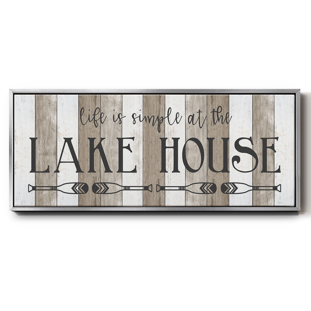 Simple at the Lake House - Floater Framed Canvas Print