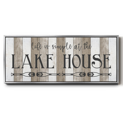 Simple at the Lake House - Floater Framed Canvas Print