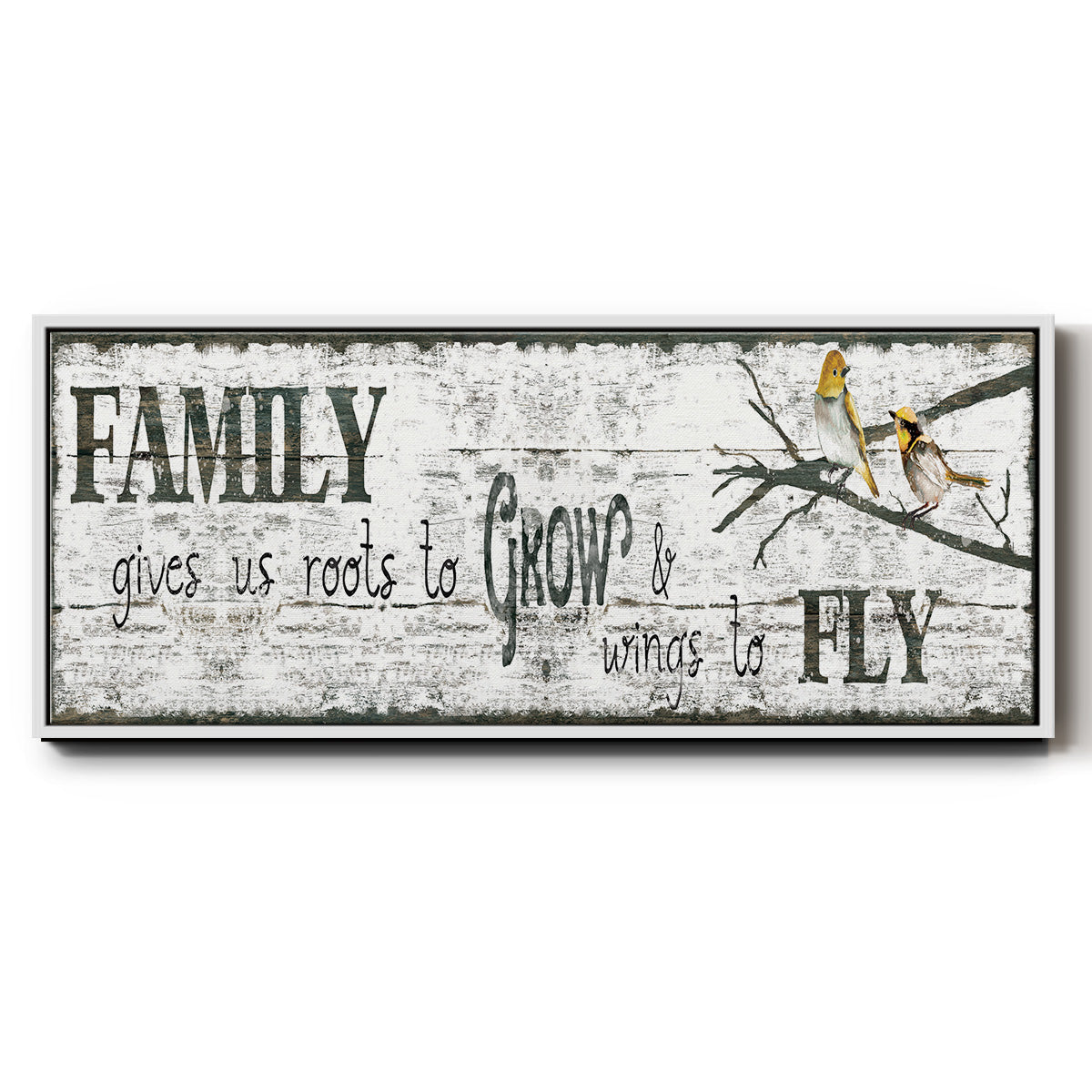 Family Gives Us - Floater Framed Canvas Print