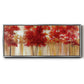 Red Trees - Floater Framed Canvas Print