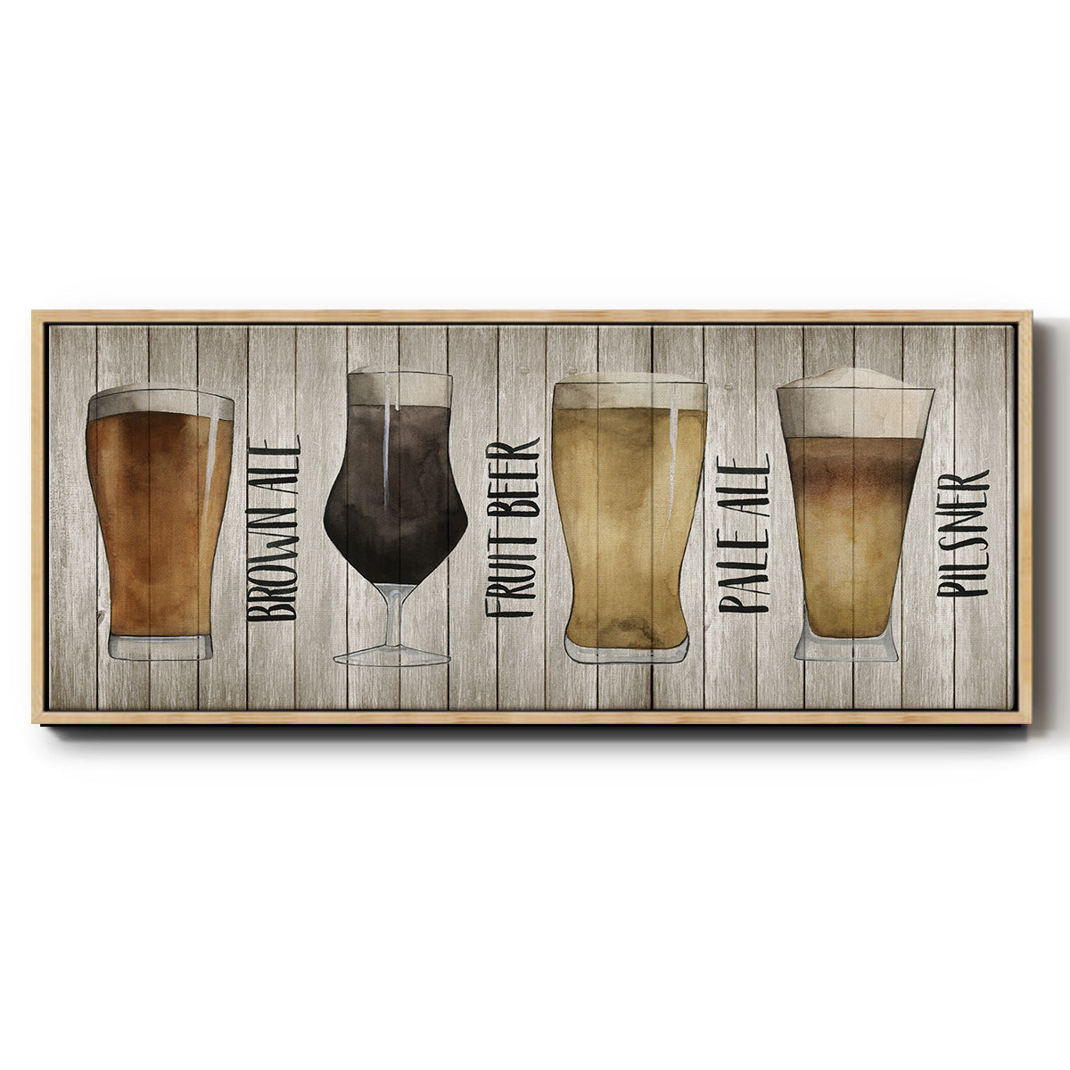 Beer Chart I - Floater Framed Canvas Print
