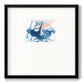 Dancing Blue I Premium Framed Print Double Matboard