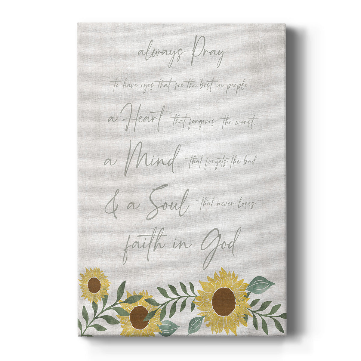 Always Pray - Canvas Art Print