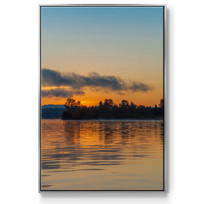 Molten Gold - Floater Framed Canvas Print