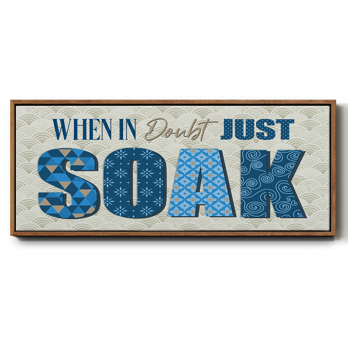 When in Doubt - Floater Framed Canvas Print