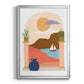 Paper Scene III - Modern Framed Canvas Print