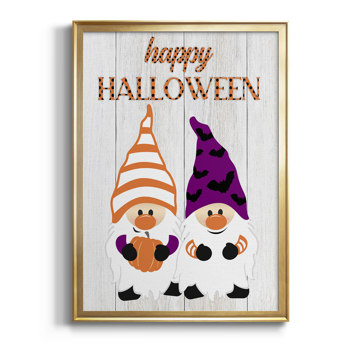Halloween Gnomes - Modern Framed Canvas Print