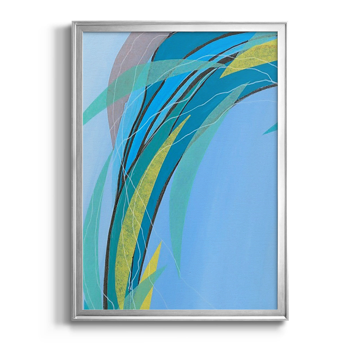 Circulating Flow III - Modern Framed Canvas Print