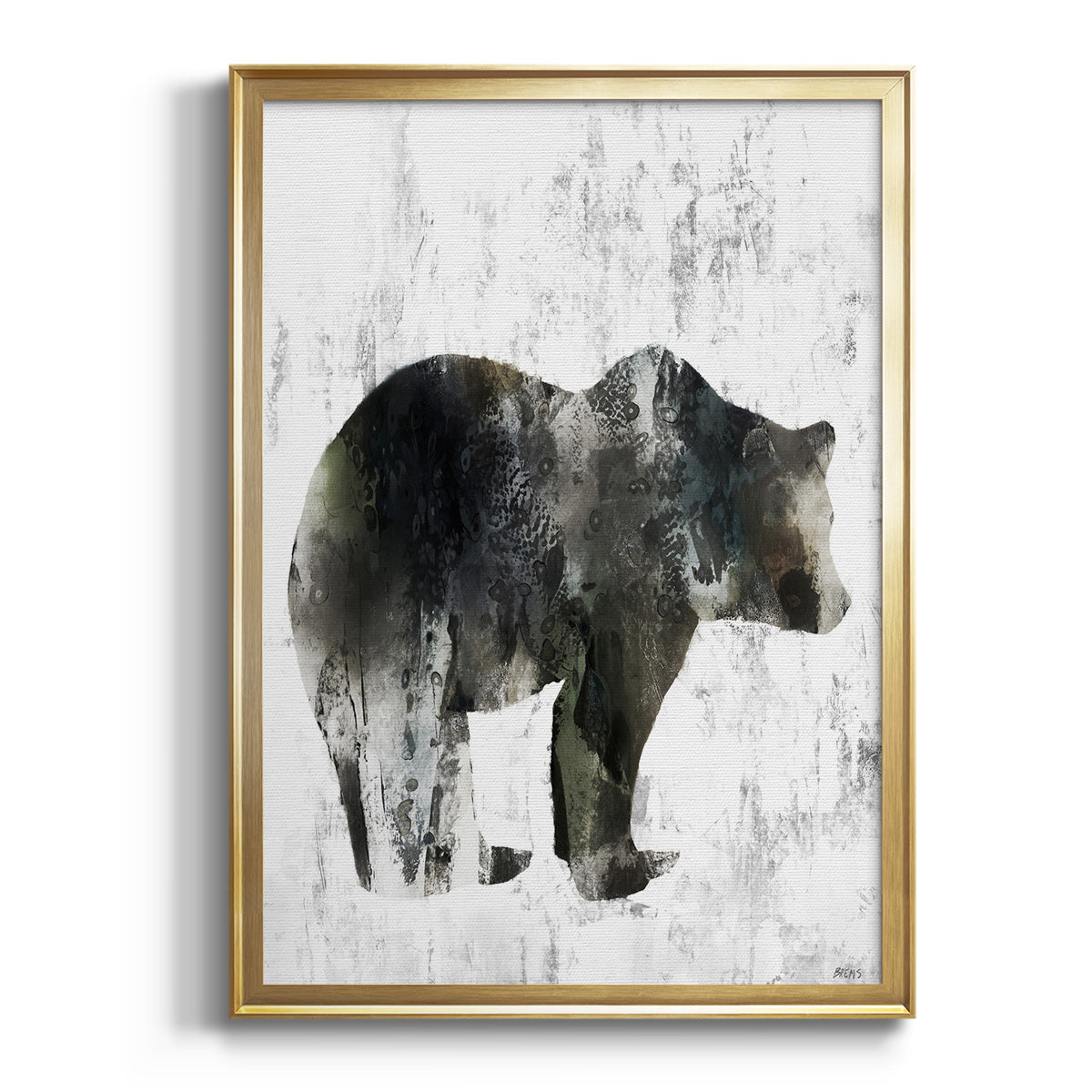 Bear Totem - Modern Framed Canvas Print