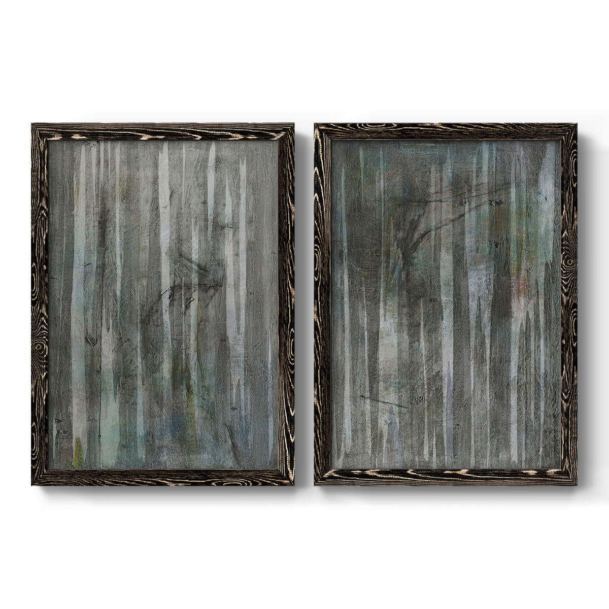 Birch Forest Abstracts I - Premium Framed Canvas 2 Piece Set - Ready to Hang