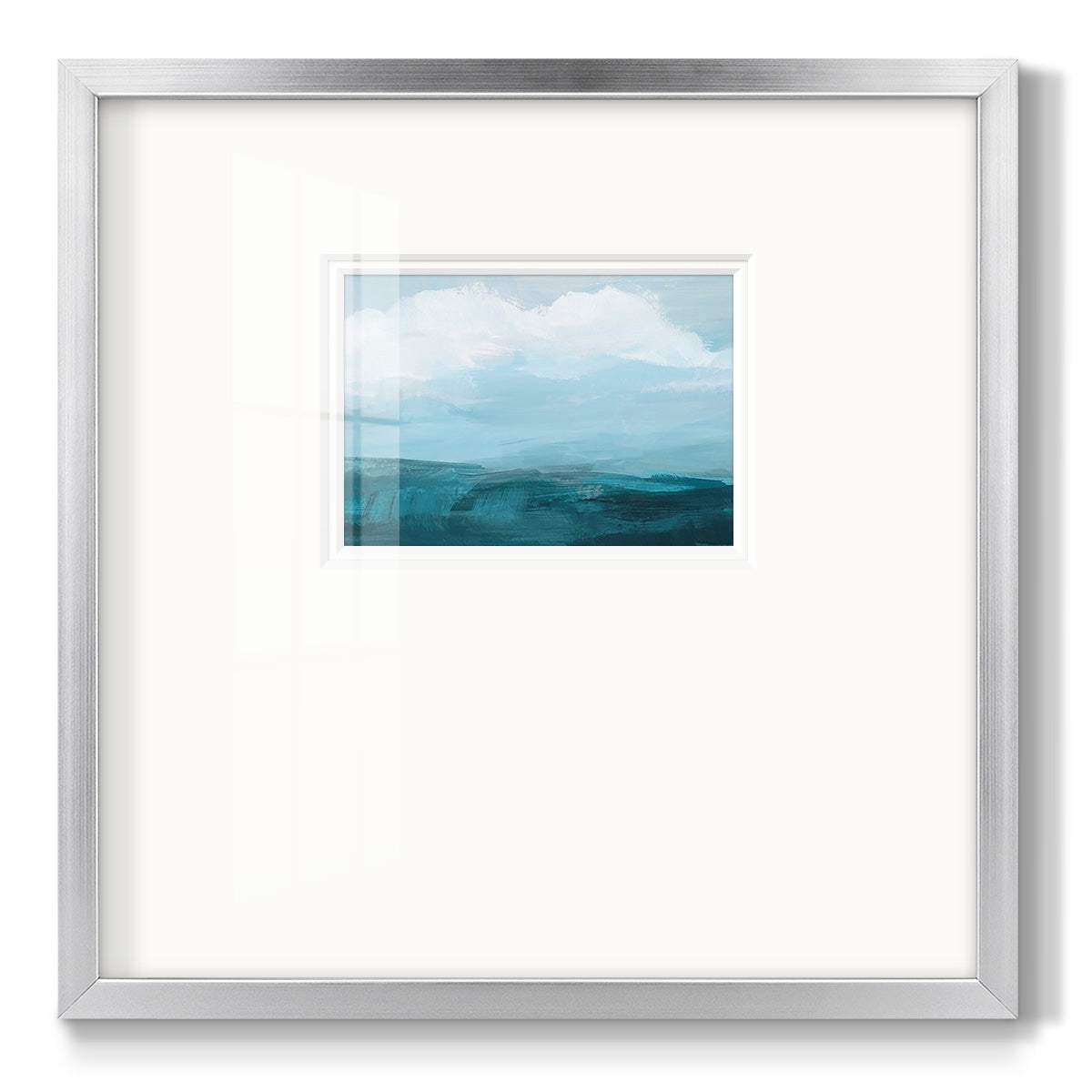 Azure Rising II - Double Matboard Framed Print