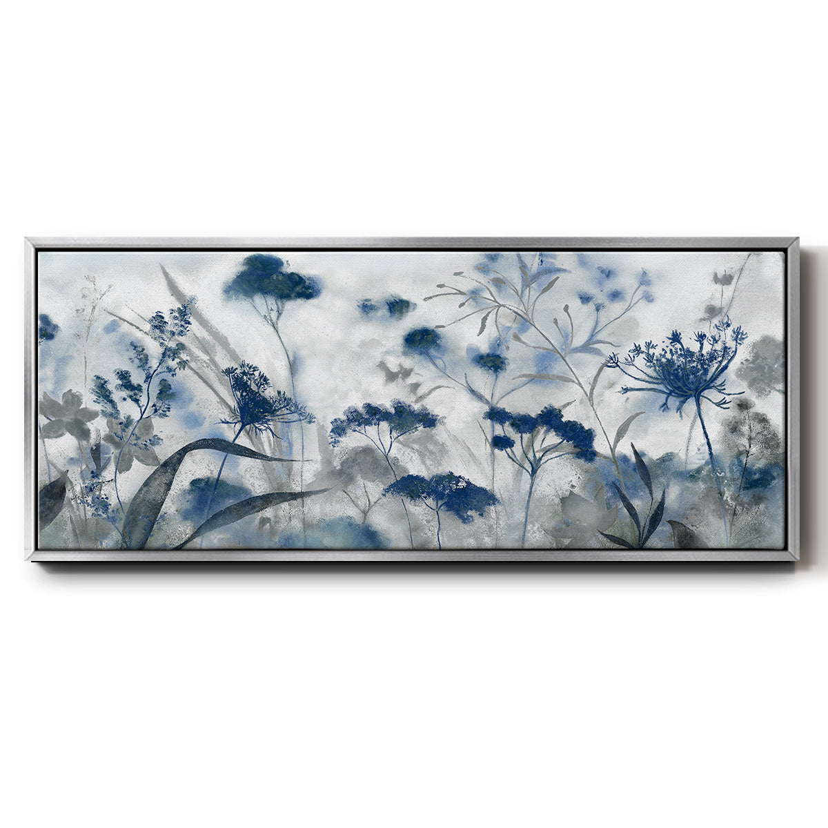 Inky Indigo - Floater Framed Canvas Print