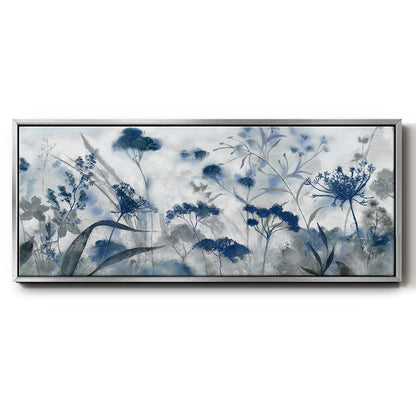 Inky Indigo - Floater Framed Canvas Print