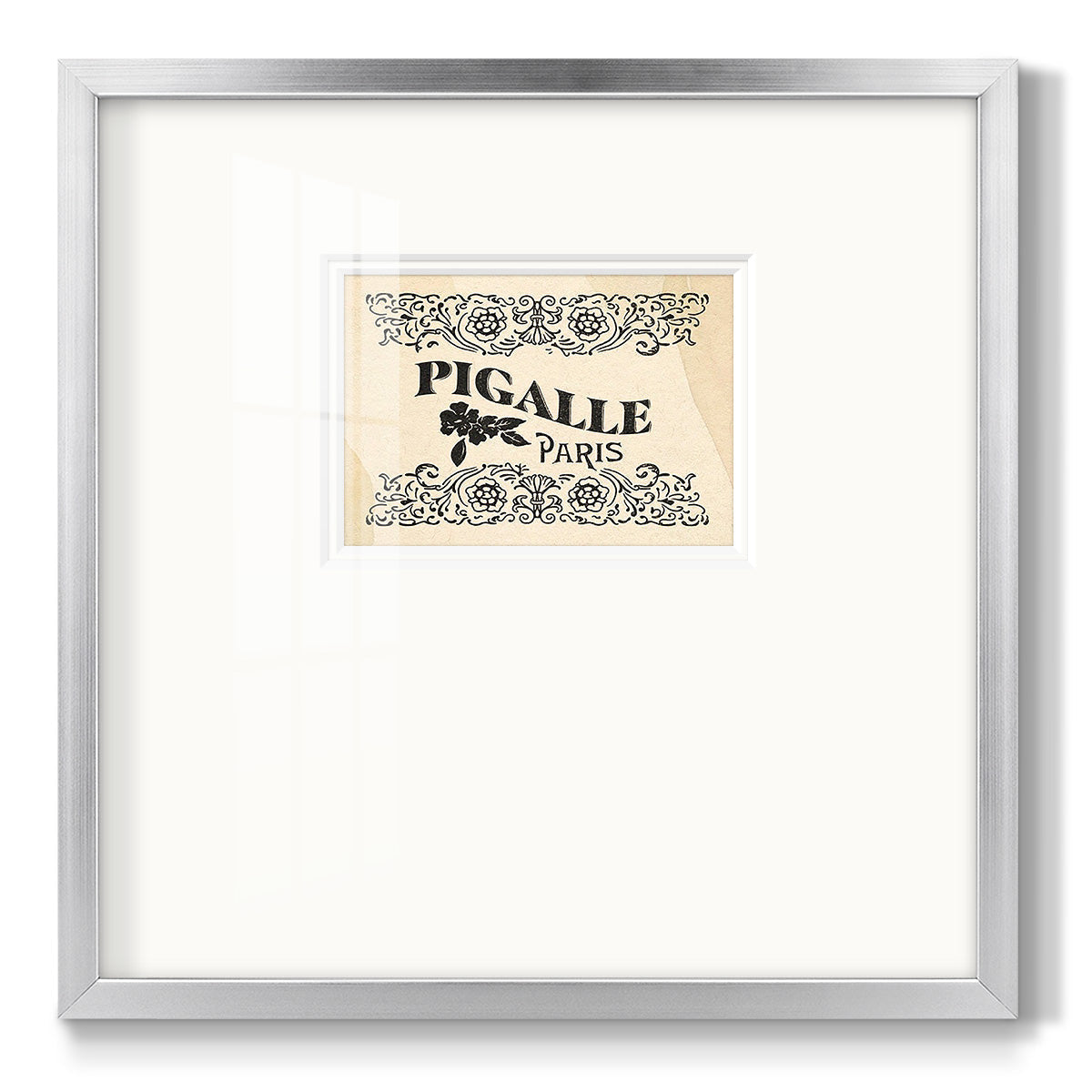 Antique French Label III - Double Matboard Framed Print