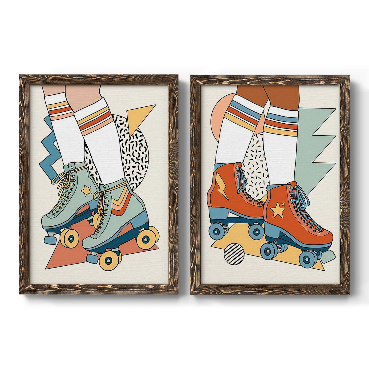 Let it Roll I - Premium Framed Canvas 2 Piece Set - Ready to Hang