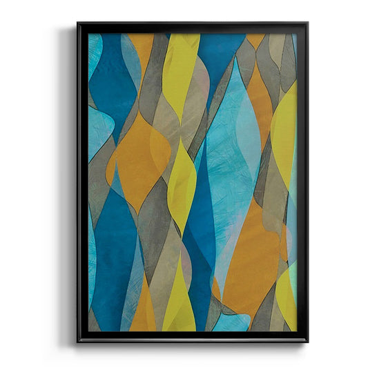 Colorful Cascade I - Modern Framed Canvas Print