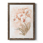 White and Coral Orchid II - Barnwood Framed Canvas Print