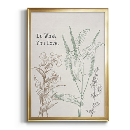 Do What You Love - Modern Framed Canvas Print