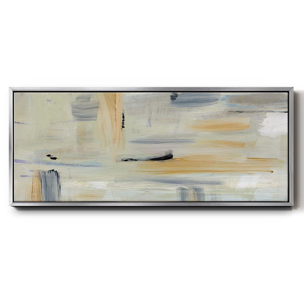 Gray Absract - Floater Framed Canvas Print