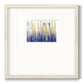 Blue and Gold Abstract V - Double Matboard Framed Print