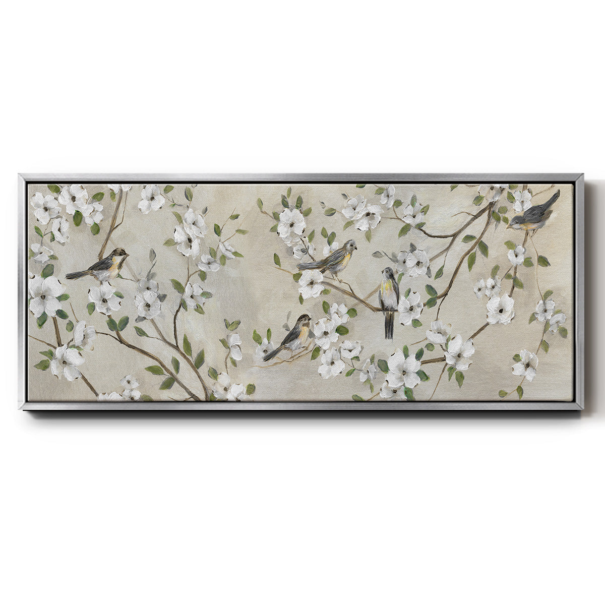 Flocking Together - Floater Framed Canvas Print